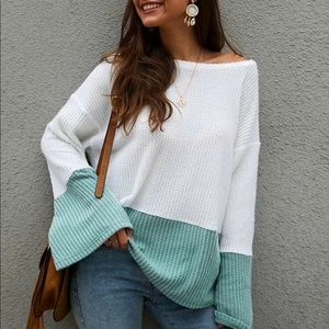 Two tone big sleeve tee